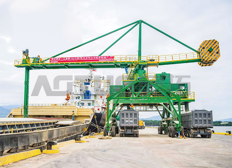 1000-70000 DWT 200-1500t/h Band Mobiele Schroefschiplosser