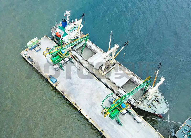 1000-70000 DWT 200-1500t/h Tire Mobile Screw Ship Unloader