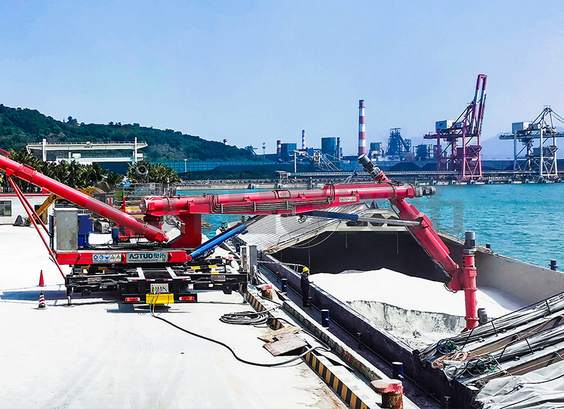 800-5000 DWT 150-500t/h op een voertuig gemonteerde schroefschiplosser